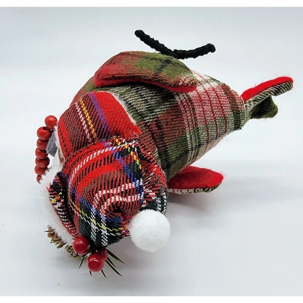 Felt Christmas Winter Bird Target ? Plaid Holly Berry Bow Tie
